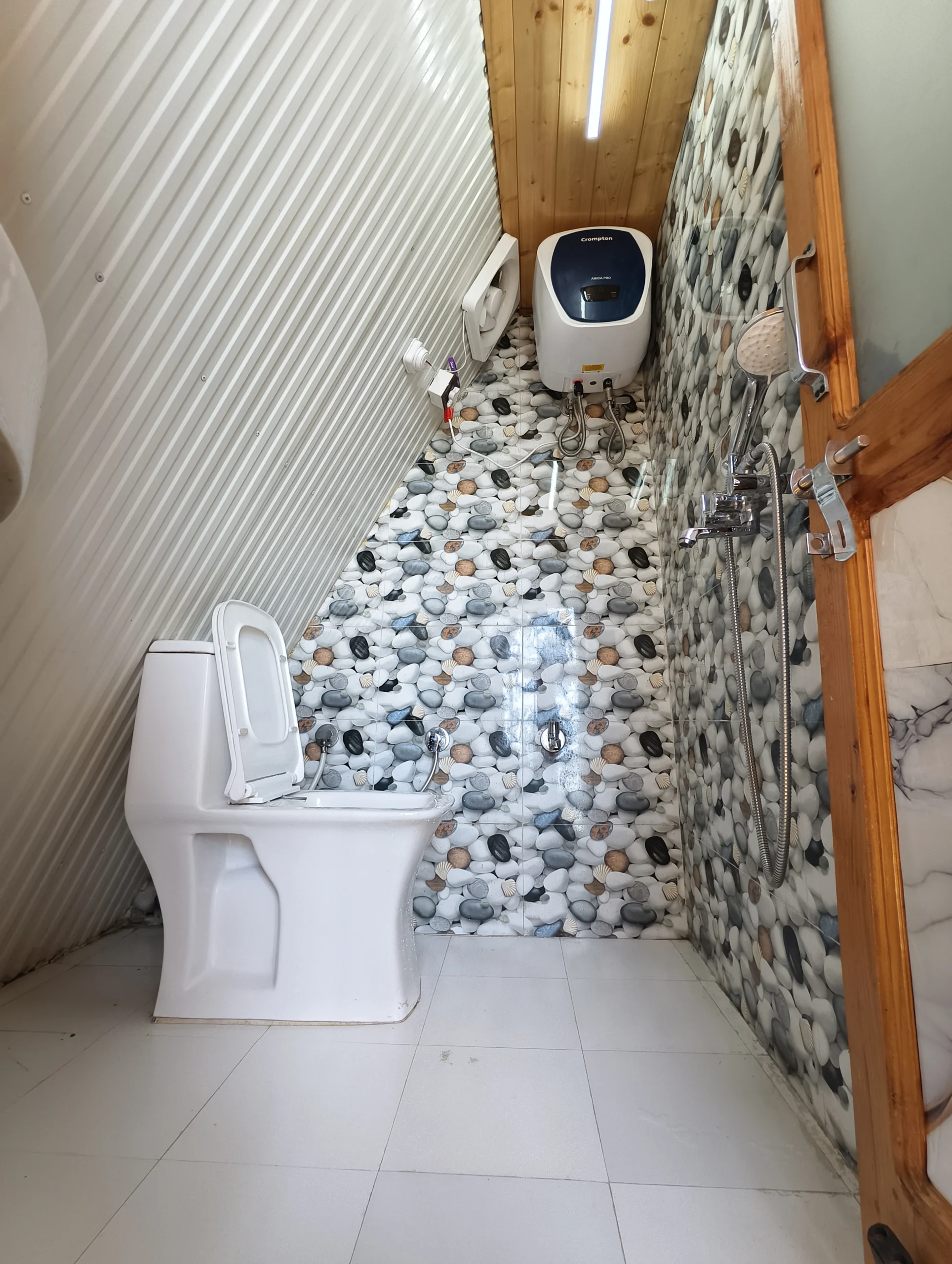 Clean modern washroom setup