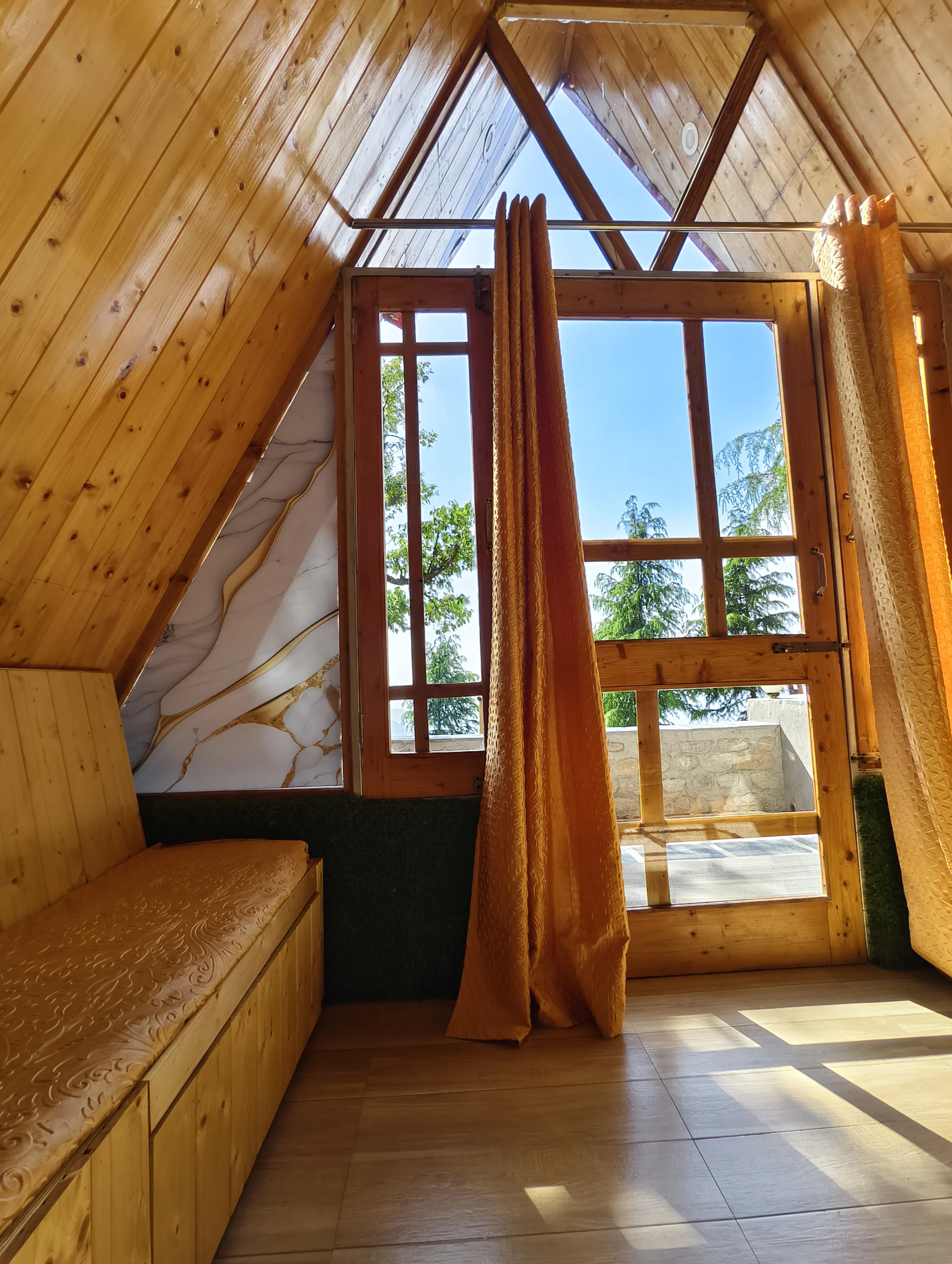 Clean wooden room interior