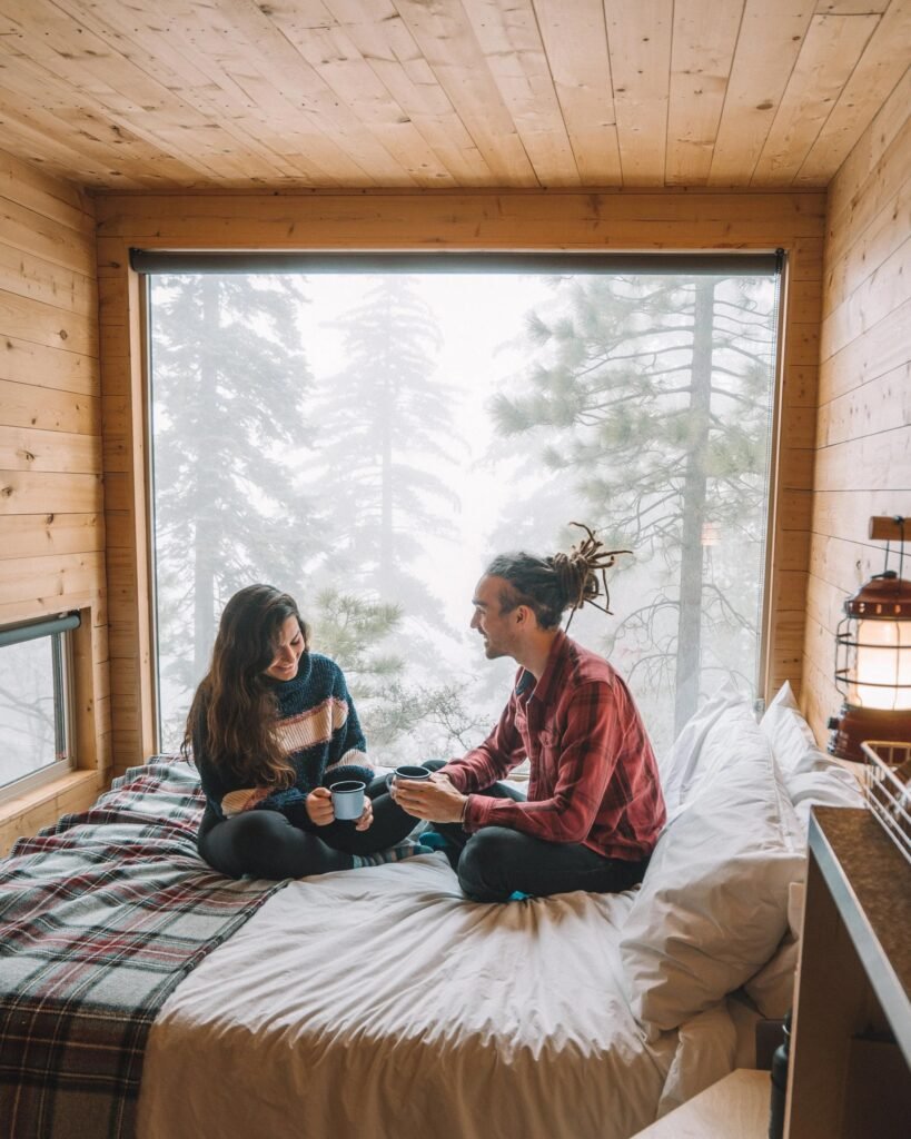 Couple enjoying a peaceful forest stay in Dalhousie
