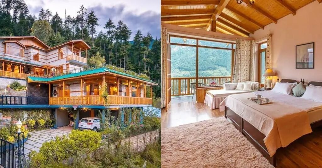 Different accommodation options available in Dalhousie including cabins and resorts