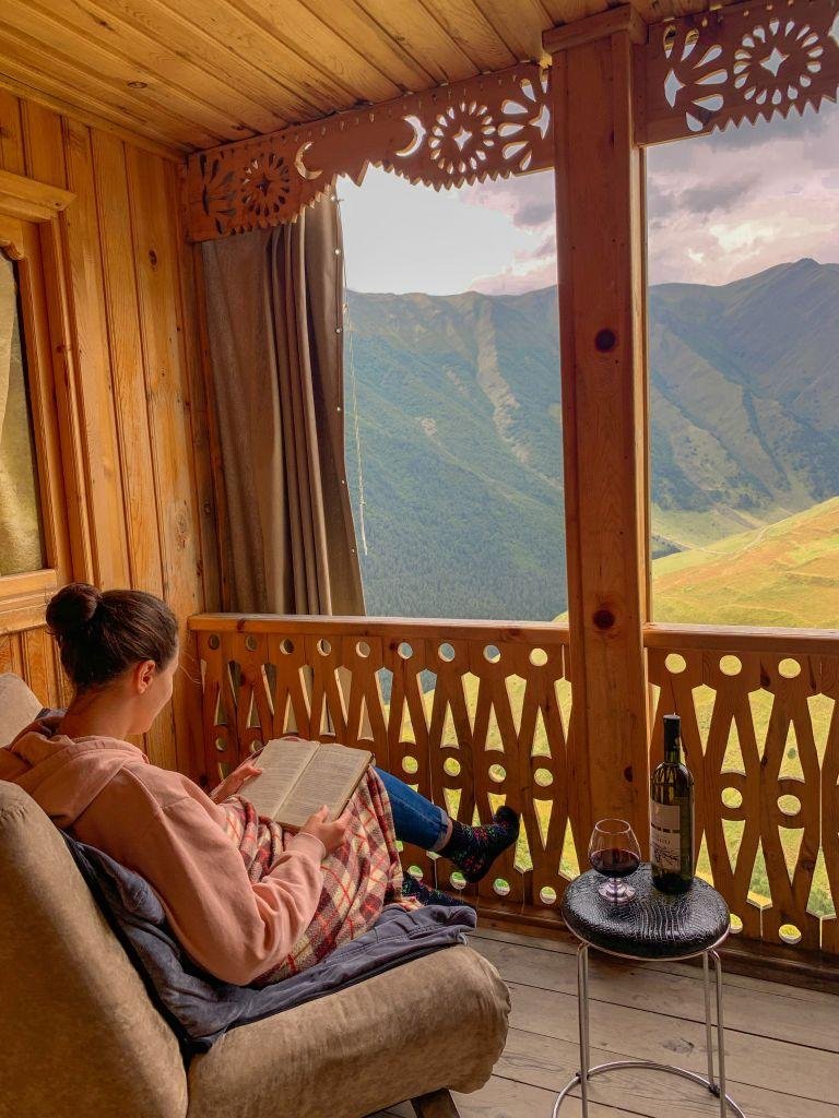 Digital detox during a yoga retreat in Himachal Pradesh at a peaceful mountain cabin