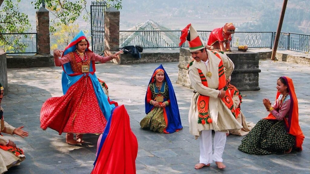 Traditional procession during the Minjar Festival in Chamba, Himachal Pradesh