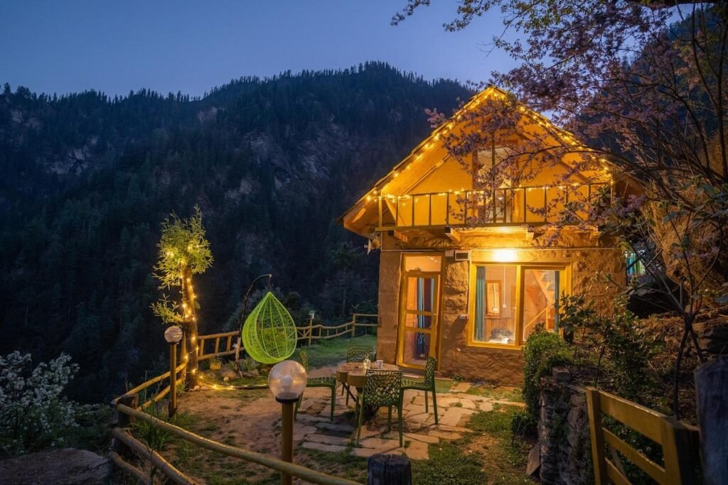 Private cabin in Dalhousie surrounded by fresh mountain air and mountain views