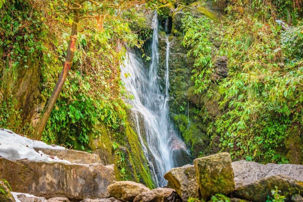 Satdhara Falls near Dalhousie in Chamba district