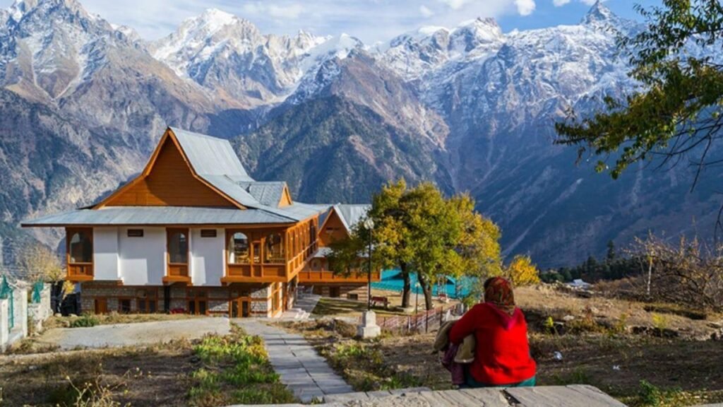 Everyday life in a Himalayan village surrounded by mountain landscapes