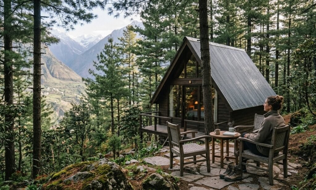 Peaceful cabin stay surrounded by Himalayan forest