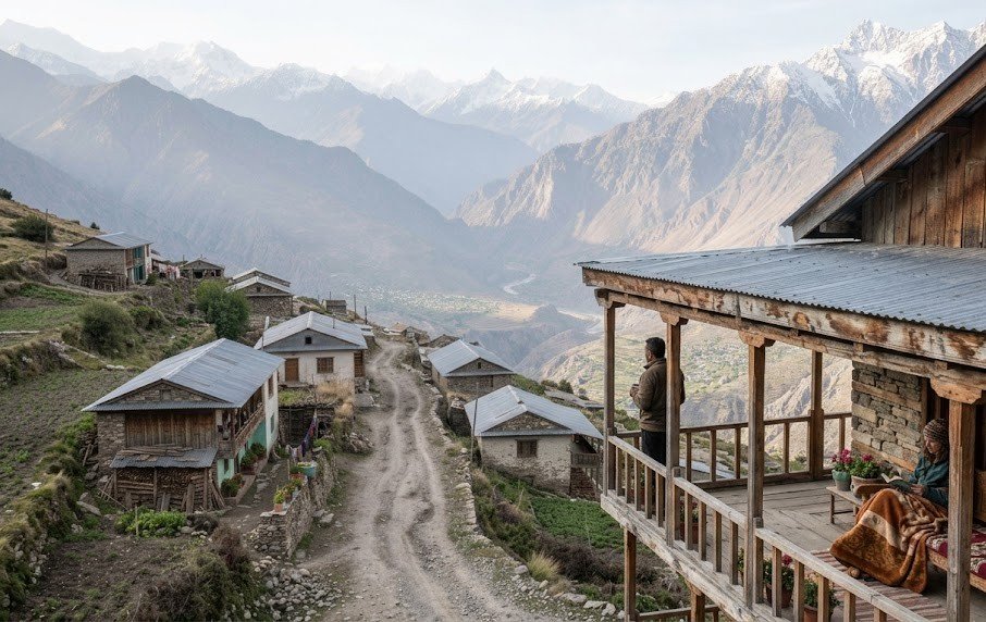 Peaceful mountain stay connected with the surrounding Himalayan landscape