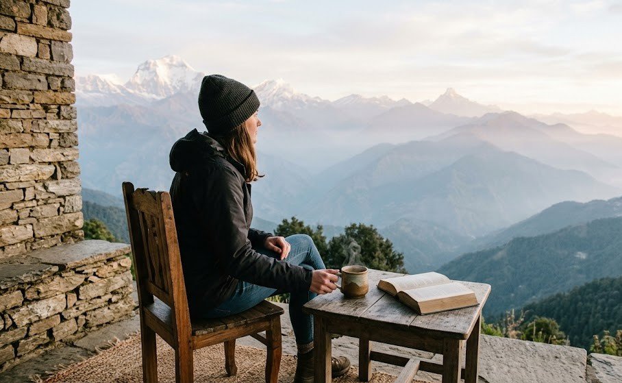 Slow morning during a relaxing Himalayan getaway